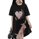 Pastell-Gothic-Japanisches Outfit-Set – Shorts, Hosen & Tops